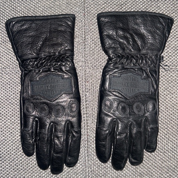Harley-Davidson Accessories - Vintage Harley-Davidson Black Leather Gloves